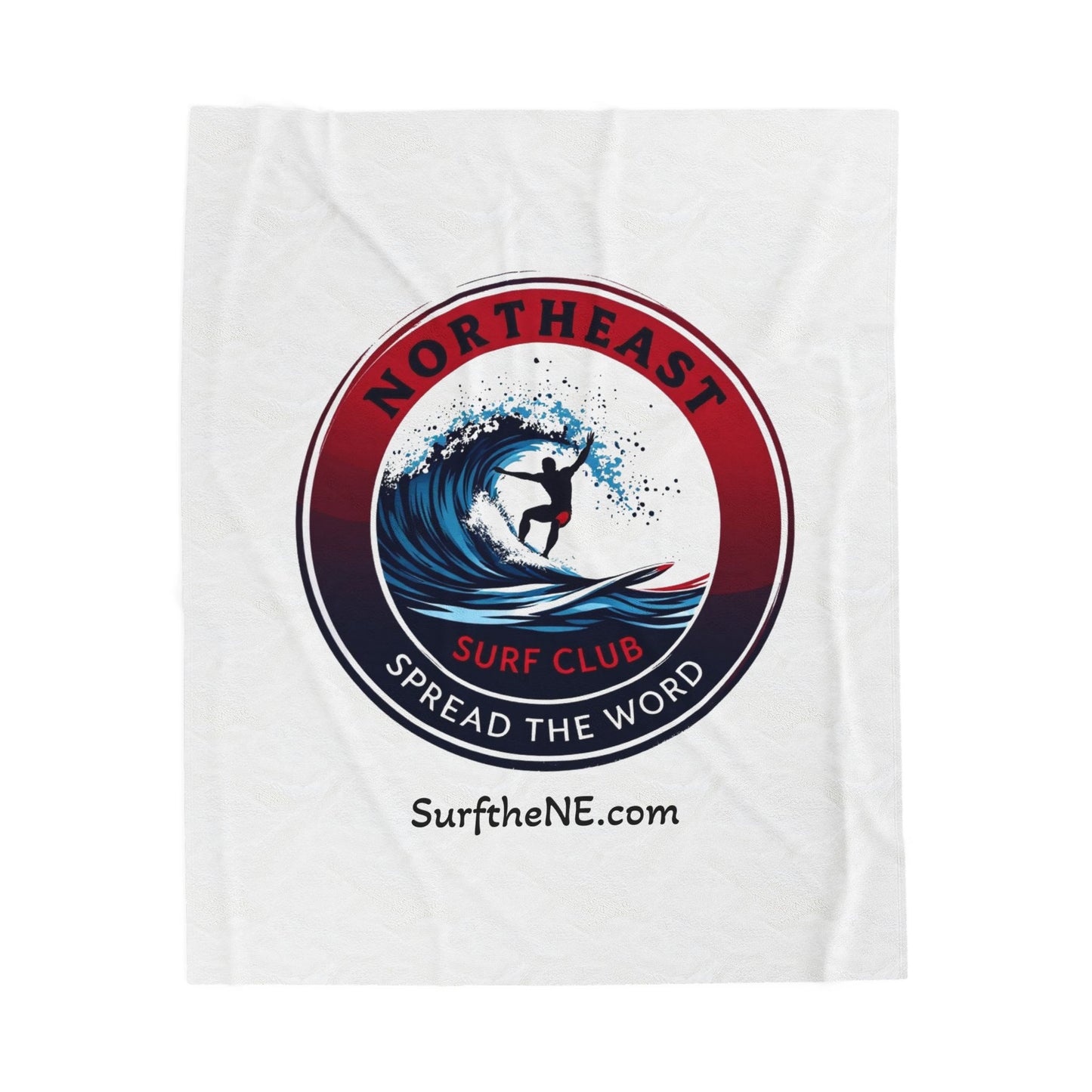 Surf the NE Velveteen Plush Blanket – Warmth Between Swells